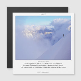 Convite Placa magnética do SCRIPIX do Salm 36:5-6 AMOR