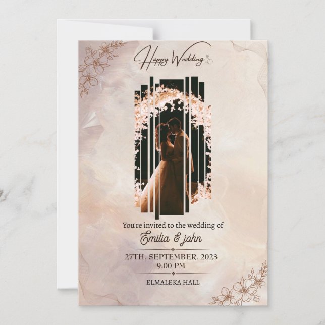 Convite Placa magnética, tamanho: 5" x 7", envelopes: bran (Frente)