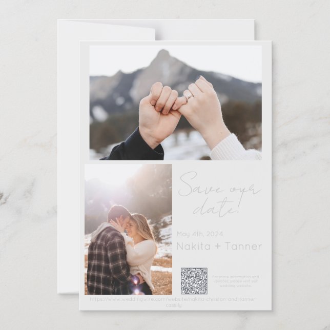 Convite Placa magnética, tamanho: 5" x 7", envelopes: bran (Frente)