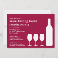 Convite Plano De Evento De Provando De Vinho