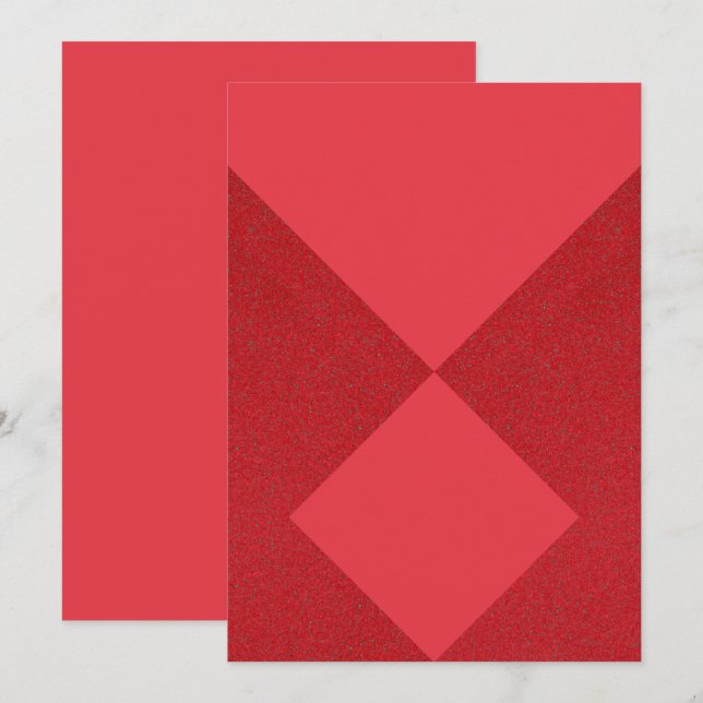 Convite Plano Diamante Vermelho Moderno – Personal (Frente/Verso)