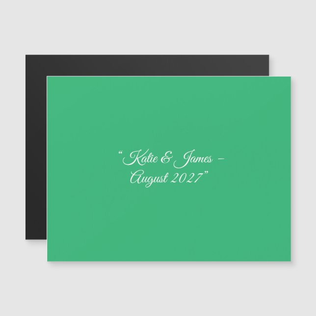 Convite Plano Fundo Verde Menta – Design de Casamento (Frente/Verso)