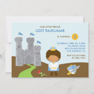 Convite Plano Príncipe Festa de aniversário
