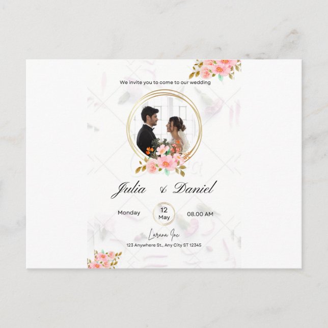 Convite Plano, Tamanho: 13cm x 18cm, Papel: Matte, (Frente)