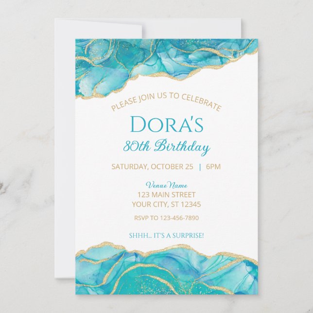 Convite Plano, Tamanho: 5" x 7", Papel: Assinatura (Frente)