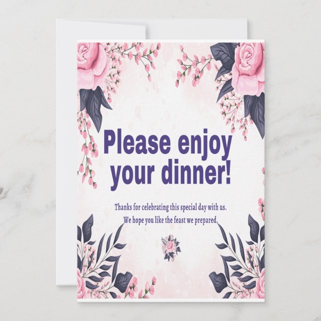 Convite Plano, Tamanho: 5" x 7", Papel: Matriz, En (Frente)