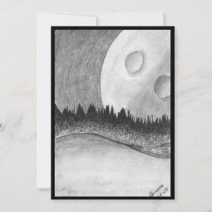 Convite Plano, Tamanho: 5" x 7", Papel: Matriz, En
