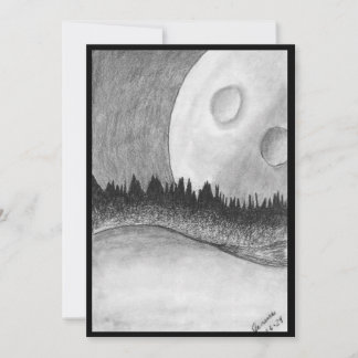 Convite Plano, Tamanho: 5" x 7", Papel: Matriz, En