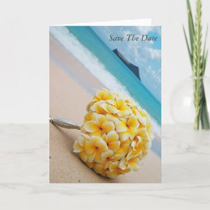 Convite Plumeria Bouquet Wedding Invitation