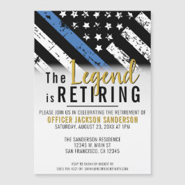 Convite Polícia de Linha Azul Fino da Polícia