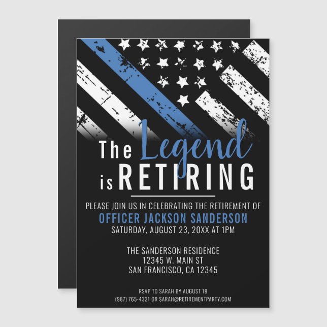 Convite Polícia de Sinalizador da Linha Azul de Reforma da (Frente/Verso)