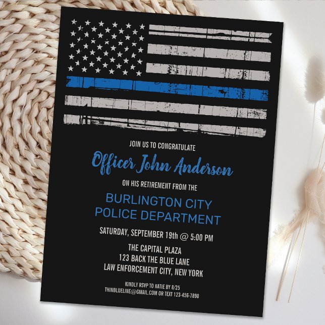 Convite Policial para Aposentadoria das Forças da  (Criador carregado)