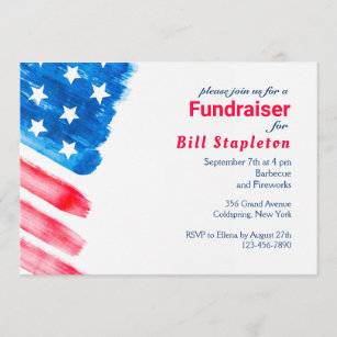 Convite político pintado do Fundraiser da bandeira