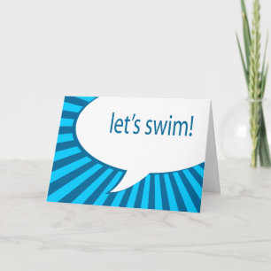 Convite pool party! comic speech bubble