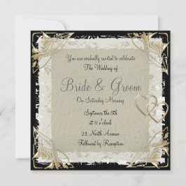 Convite popular e elegante para casamento de papel