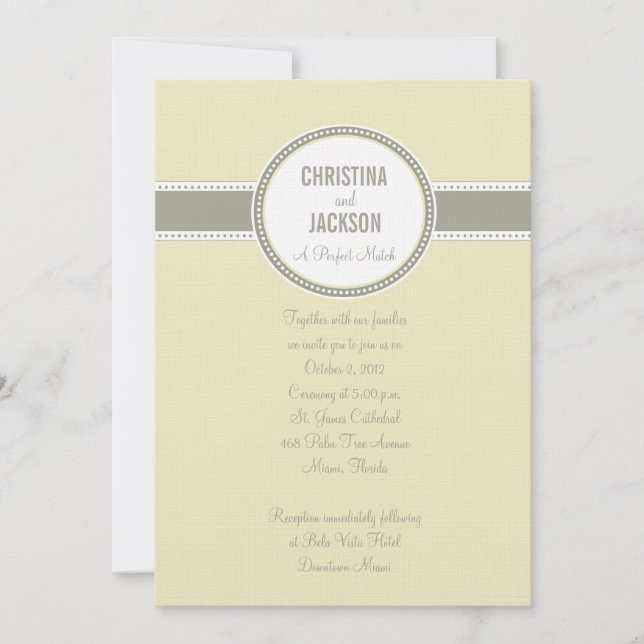 Convite Portland:  Baunilha (Frente)