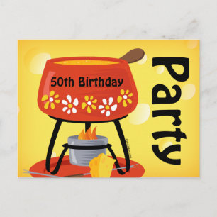 Convite postal de Cheese Fondue