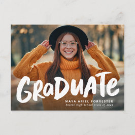 Convite postal para a graduação em fotografia de f