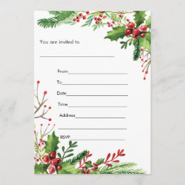 Convite Preenchível Pintado à Aguarela com Mizleto