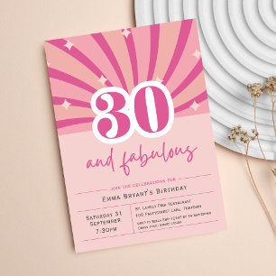 Convite Premium, 30 e Fabuloso Retro-Rosa