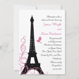 Convite preto do jantar de ensaio dos pássaros do