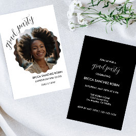 Convite preto e branco da turma de 2025