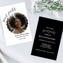 Convite preto e branco turma de 2025 preto