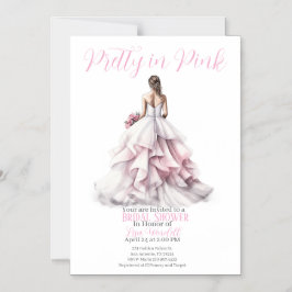 Convite Pretty in Pink Bridal Shower Invitation 