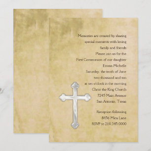 Convite Primeira Comunhão Aquarela