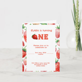 Convite primeiro aniversario com padrão de moldura de mora