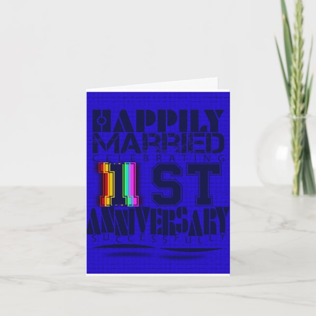 Convite primeiro aniversário de casamento (Frente)