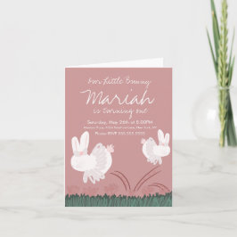 Convite Primeiro aniversario de Mão Bonito de Coelhinho De