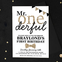 Convite Primeiro Aniversário Mr Onederful