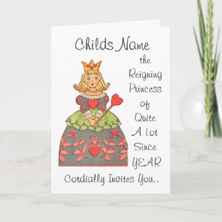 Convite Princesa reinante do Concurso de Bastante Aniversá