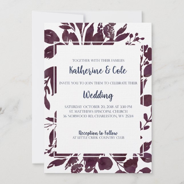 Convite principal para Katie Loflin (Frente)