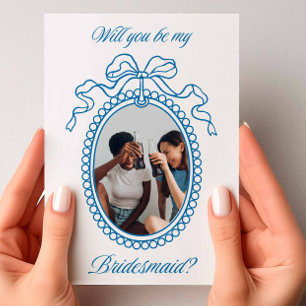 Convite Proposta de Bridesmaid do Arco de Frame de Vintage