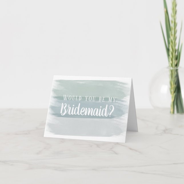 Convite Proposta de Bridesmaid do Pincel de Cadeias (Frente)