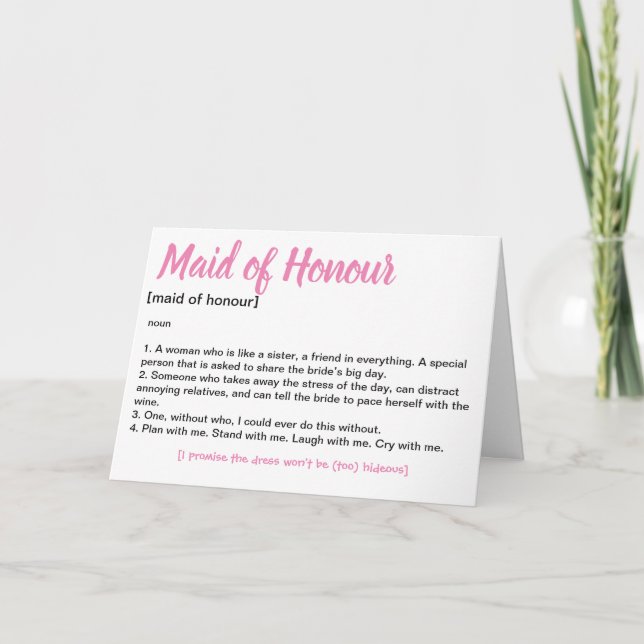 Convite proposta de madrinha de casamento (Frente)