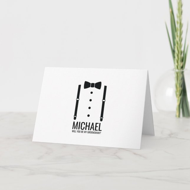 Convite Proposta de Padrinho de casamento Personalizado de (Frente)