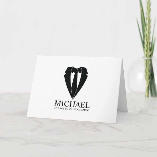 Convite Proposta de Padrinho de casamento Personalizado de (Frente)