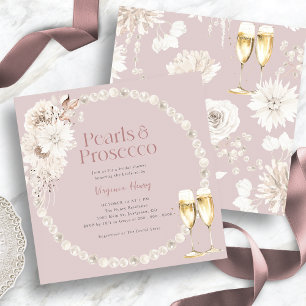 Convite Prosecco Pérolas Rosa