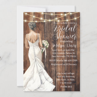 Convite Psalm 91:2 Bridal Shower Invitation