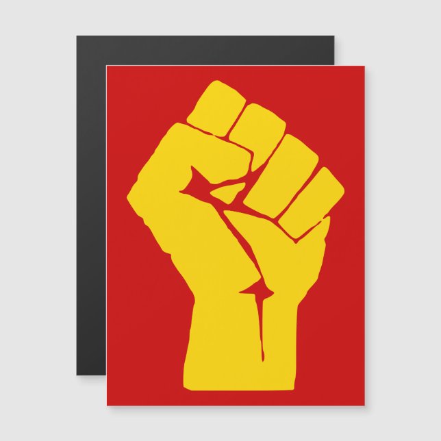 Convite Punho, Rebelde, Revolta, Resistência, Estilo Comun (Frente/Verso)