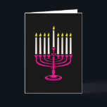 Convite purificador de menorah hanukkah rosa quente<br><div class="desc">"menorah hanukkah rosa quente",  "hanukkah rosa",  "menorah rosa rosa",  "hanukkah menorah",  menorah,  "feliz hanukkah",  canukah,  hannukah,  Hanukkah,  "feriados judeus"</div>