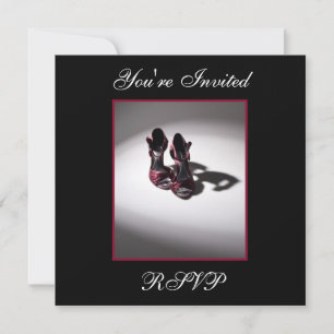 Convite Quadrado de Calçado de Festa de aniversári