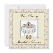 Convite Quadrado de Desserts do Partido do Chá Chá