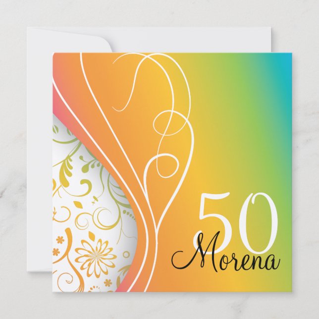 Convite Quadrado Elegante (Frente)