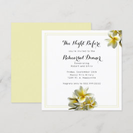 Convite Quadrado para Jantar de Ensaios com Plumer