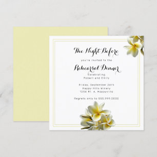 Convite Quadrado para Jantar de Ensaios com Plumer