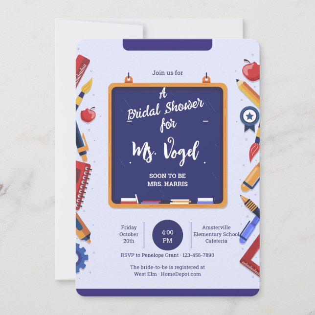 Convite Quadro Negro de Escola (Frente)